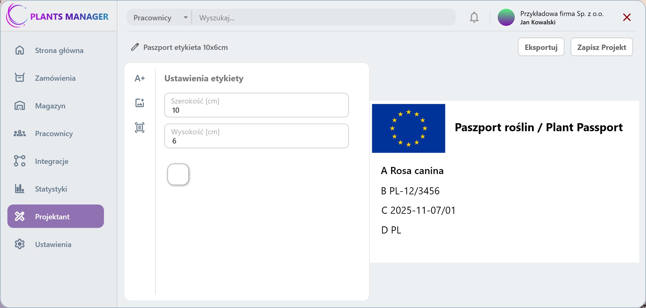 Plants Manager Designer